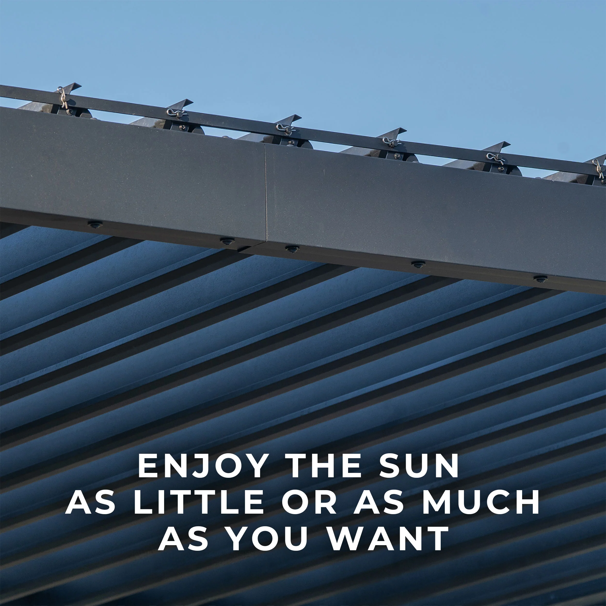 3.6m x 3.1m (12ft x 10ft) Evanston Wall Mounted Louvered Pergola - Image 7