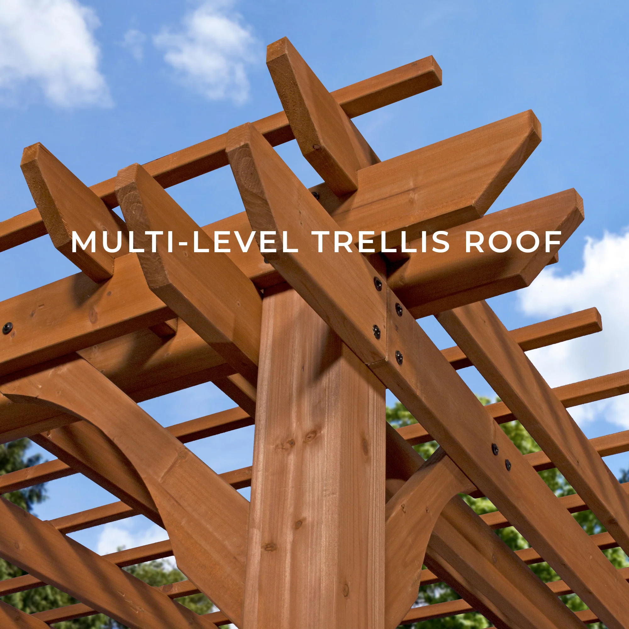 3.7m x 3.1m (12ft x 10ft) Wood Pergola - Image 4