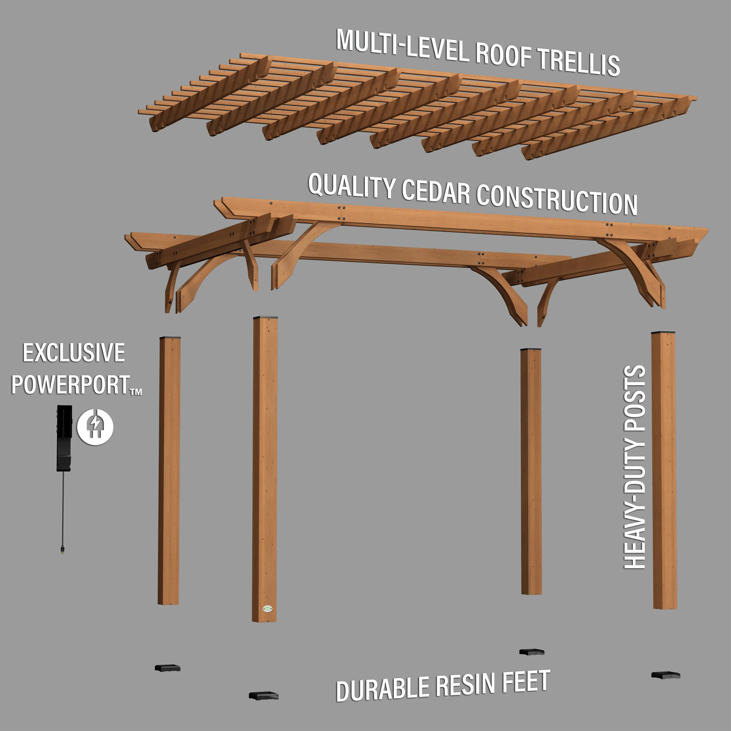 4.3m x 3.1m (14ft x 10ft) Beaumont Pergola - Image 9