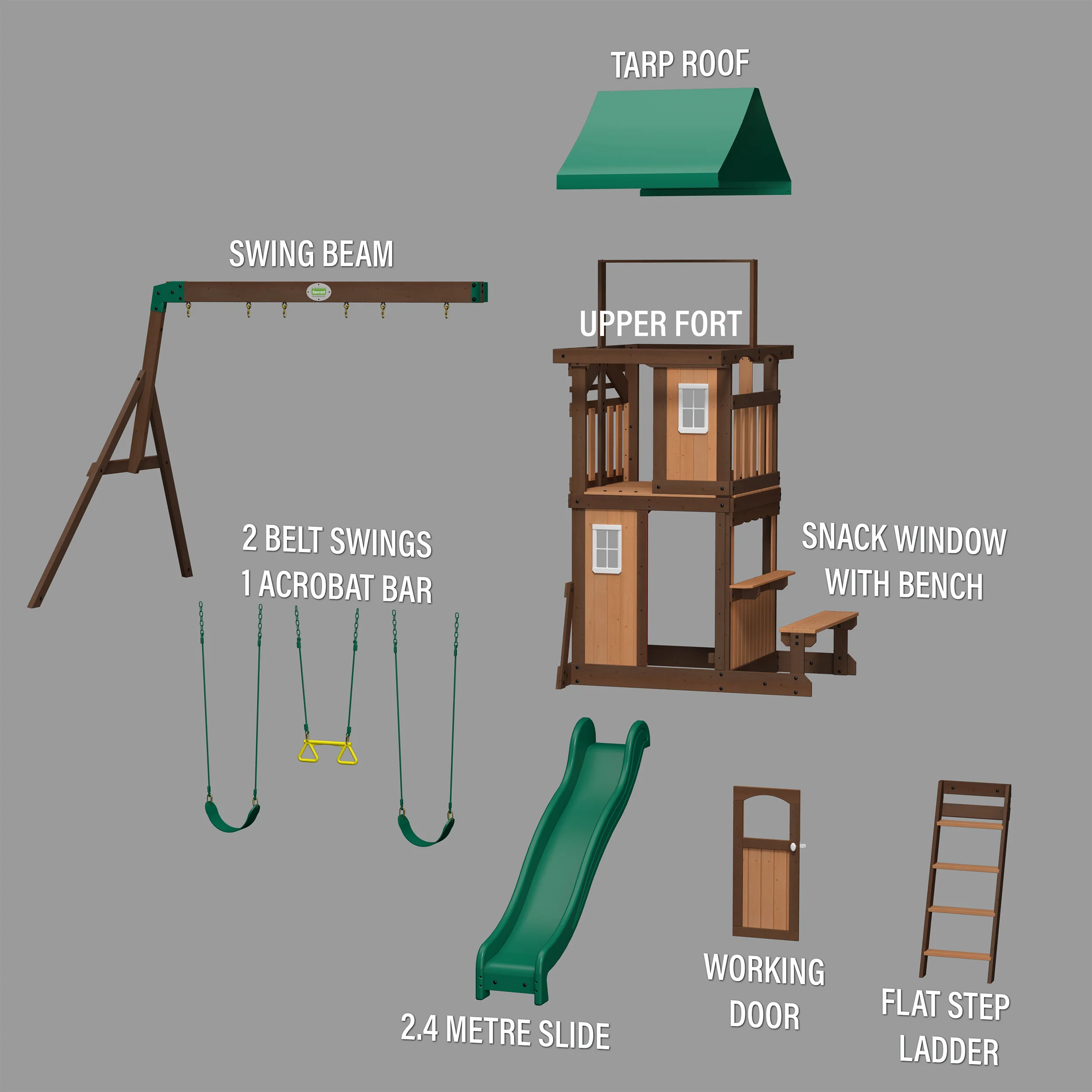 Lakewood Swing Set and Climbing Frame - Image 9